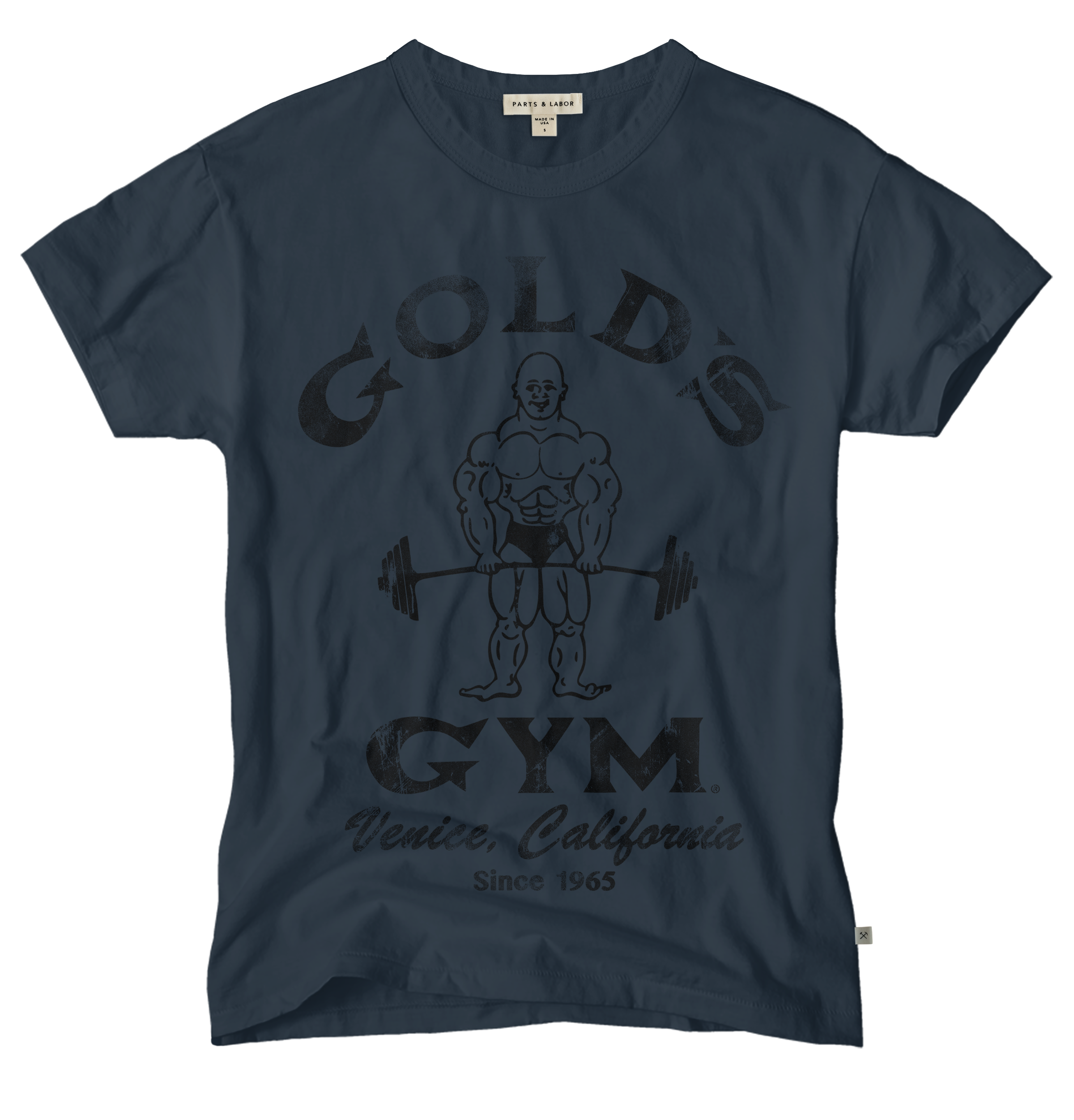Gold's Gym Venice California Strongman Vintage Graphic T-shirt - Blue